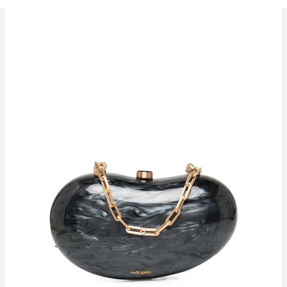 New in box unused Cult Gaia Tallulah with chain evening bag.